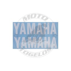 Αυτοκόλλητο Yamaha Διπλό Ανάγλυφο Χρώμα Άσπρο 8x5cm
