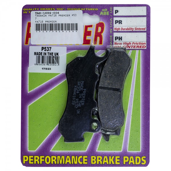 Τακάκια FA716 P537 Honda CBF 125 17-20 Premier