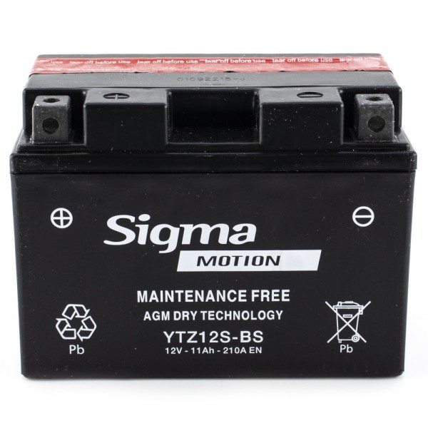 Μπαταρία YTZ12S-BS Κλειστού Τύπου με Υγρά Sigma 12v 11Ah