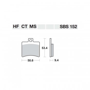 ΤΑΚΑΚΙΑ SBS 152HF SFA298 CITYBLADE125/150 RR,TREVIS125-RR,ESTATE125i E4-RR