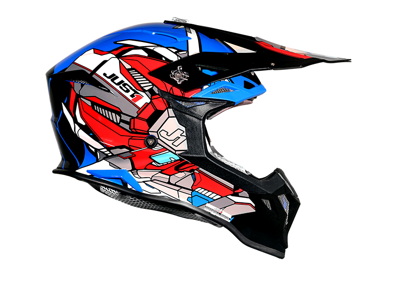 ΚΡΑΝΟΣ  JUST1 OFF SUPRWESSOR RED/BLUE/BLACK GLOSS ΜΕΓΕΘΟΣ LARGE