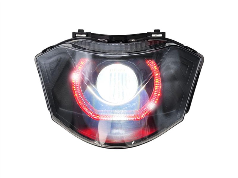 ΦΑΝΑΡΙ ΕΜΠΡΟΣ YAMAHA CRYPTON-X 135 LED ANGEL EYES ΚΟΚΚΙΝΟ ΧΡΩΜΑ