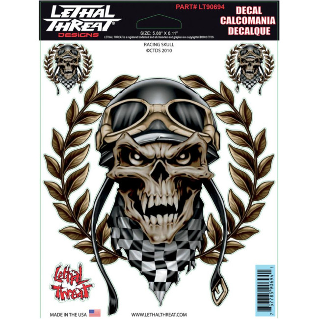 ΑΥΤΟΚΟΛΛΗΤΑ  RACING  SKULL