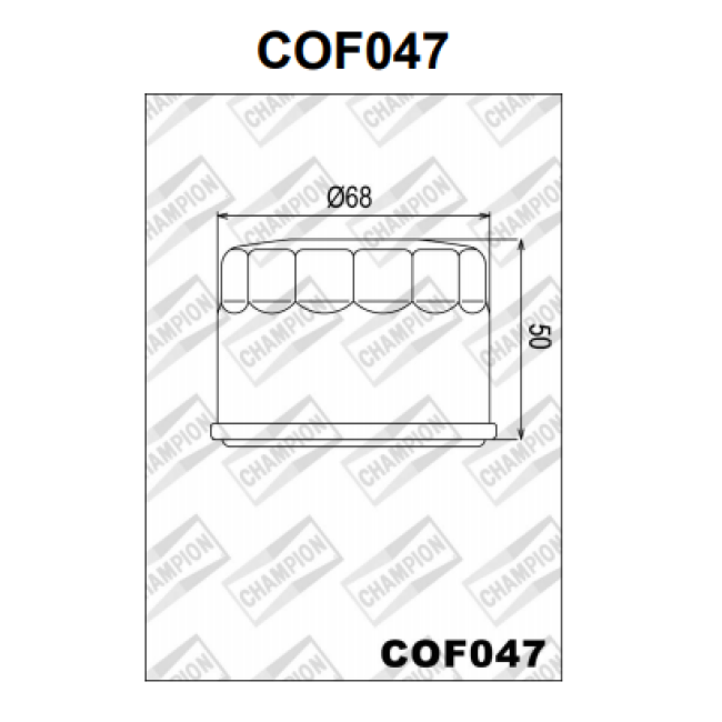 ΦΙΛΤΡΟ ΛΑΔΙΟΥ CHAMPION COF047 (HF147) FAZER600 /TMAX 500/ X-CITING 500