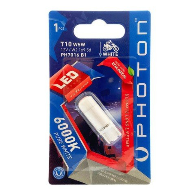 ΛΑΜΠΑ PHOTON ΣΕΤ LED 12V/5 ΣΦΗΝΩΤΗ (6+6) (T10) 6000K PURE WHITE
