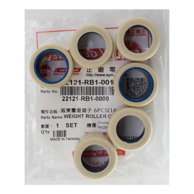 ΡΟΛΛΕΡ ΦΥΓΟΚΕΝΤΡΙΚΟΥ 25X22 18GR CITYCOM 300/GTS 250 ΓΝΗΣΙΕΣ SYM 22121-RB1-001A