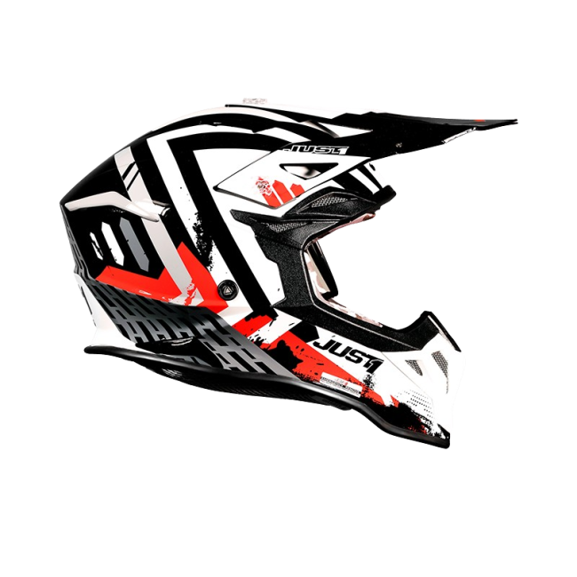 ΚΡΑΝΟΣ JUST-1 OFF MARSHALL WHITE/BLACK/RED GLOSS ΜΕΓΕΘΟΣ MEDIUM