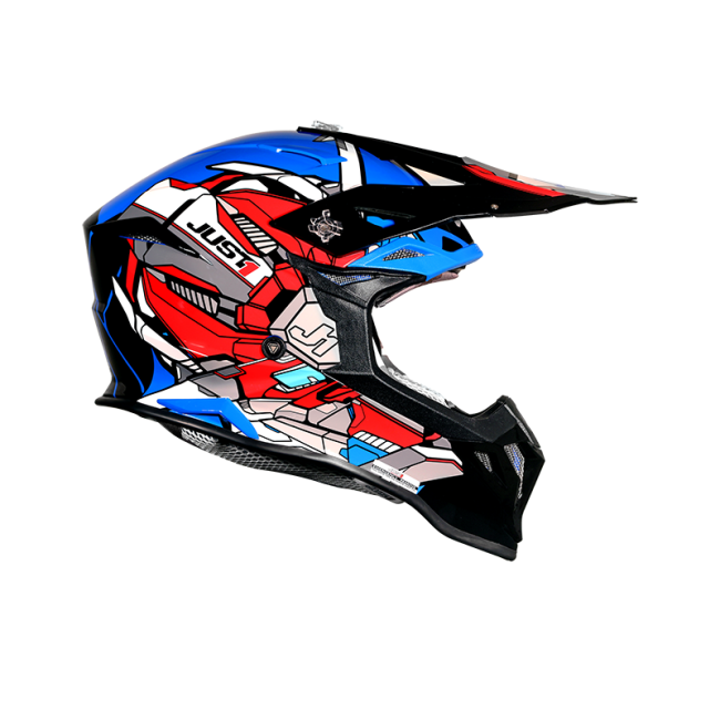 ΚΡΑΝΟΣ  JUST1 OFF SUPRWESSOR RED/BLUE/BLACK GLOSS ΜΕΓΕΘΟΣ LARGE