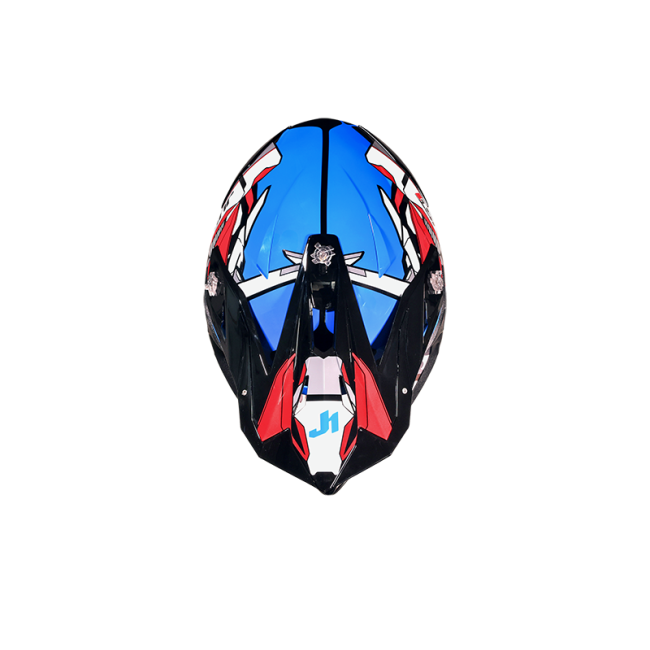 ΚΡΑΝΟΣ  JUST1 OFF SUPRWESSOR RED/BLUE/BLACK GLOSS ΜΕΓΕΘΟΣ LARGE