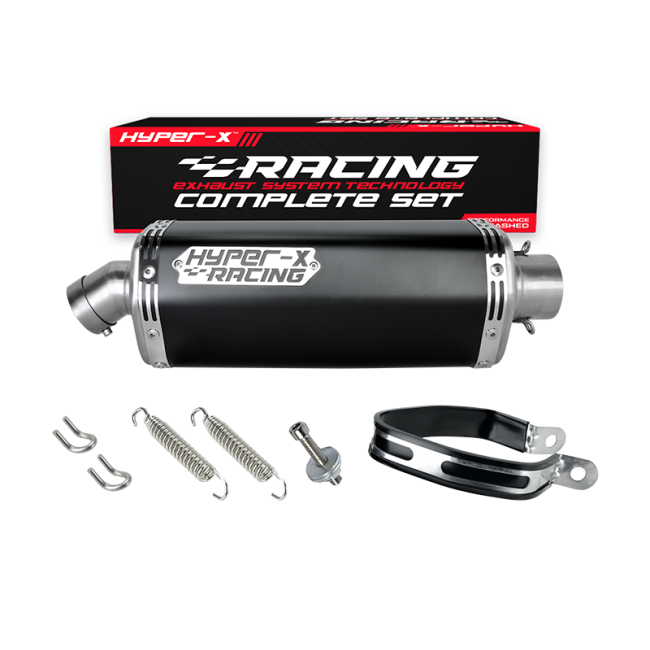 Εξάτμιση  μαύρο τελικό Honda C50 / Astrea Grand 100 / Supra 100 HYPER-X Racing Φ51 High Up
