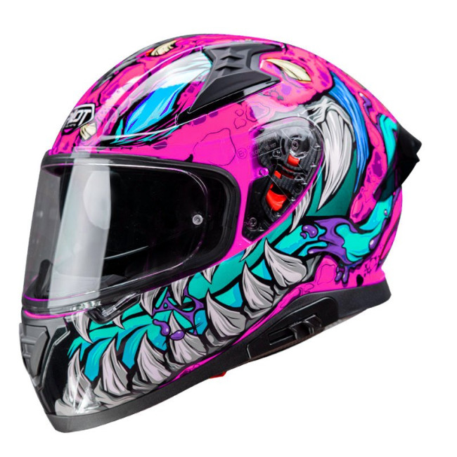 Κράνος Pilot Snake SV Reptile-X ροζ gloss + Extra Visor