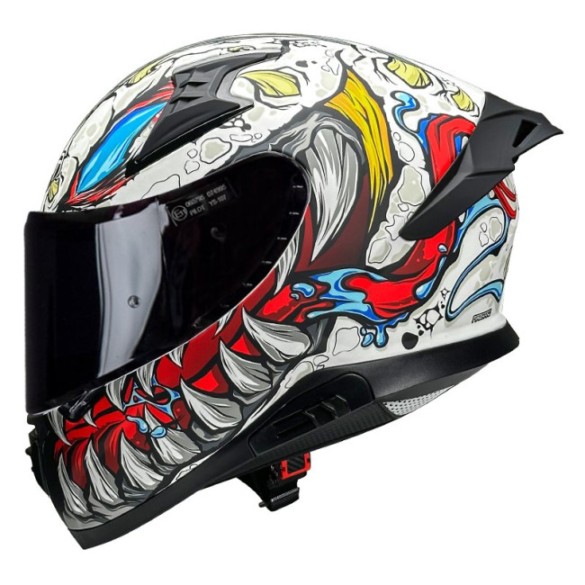 Κράνος Pilot Snake SV Reptile-X άσπρο gloss + Extra Visor