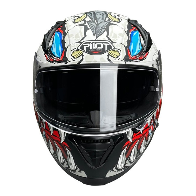 Κράνος Pilot Snake SV Reptile-X άσπρο gloss + Extra Visor