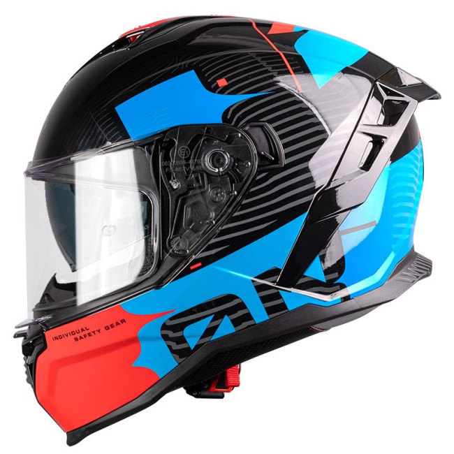 Κράνος Pilot Corsair SV On ECE 22.06 μαύρο/μπλε/κόκκινο gloss (περιλαμβάνει Pinlock 30)