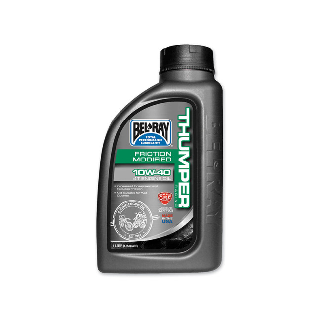 ΛΑΔΙ BEL-RAY 99220 4T FRICTION MODIF. THUMPER RAC./10W-40 X1L 100% ΣΥΝΘΕΤΙΚΟ 1LT