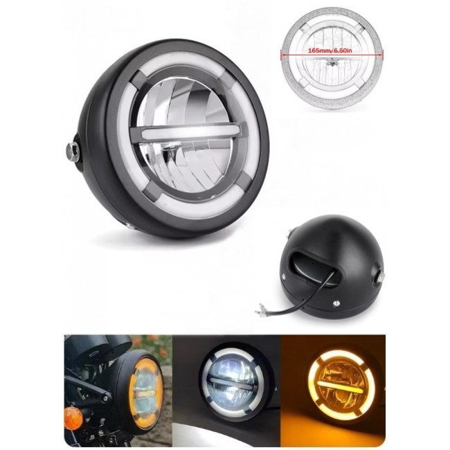 ΦΑΝΑΡΙ ΕΜΠΡΟΣ UNIVERSAL 16cm ΣΤΡΟΓΓΥΛΟ LED/DRL BELTA