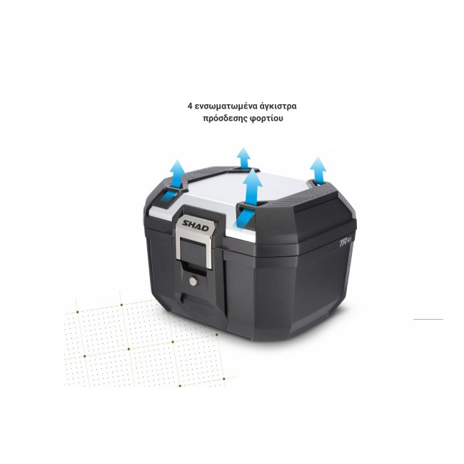 ΒΑΛΙΤΣΑ SHAD TR41/D0TR41200 TERRA  ΜΑΥΡΟ ΜΕ ΚΑΠΑΚΙ