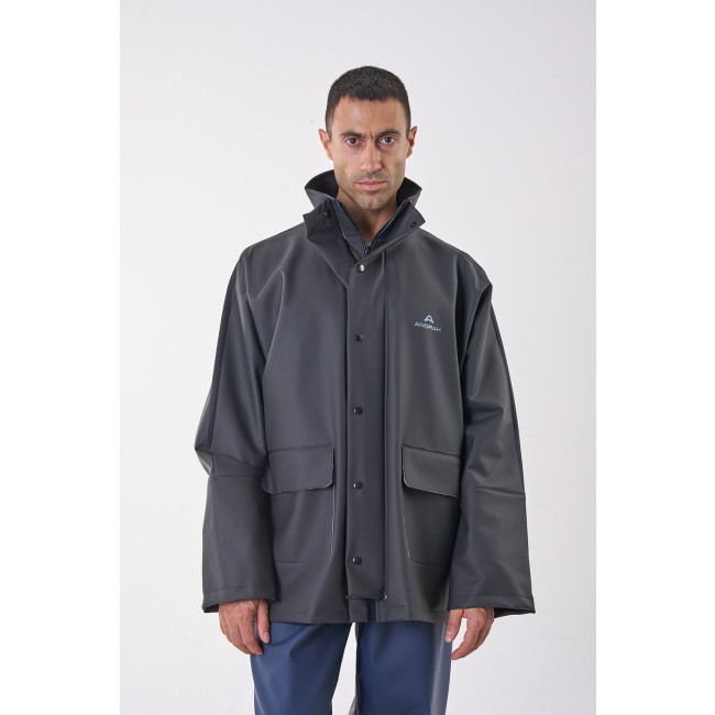 ΑΔΙΑΒΡΟΧΟ ΜΑΥΡΟ ΧΙΤΩΝΙΟ  PVC  ANORAK ΜΕΓΕΘΟΣ LARGE