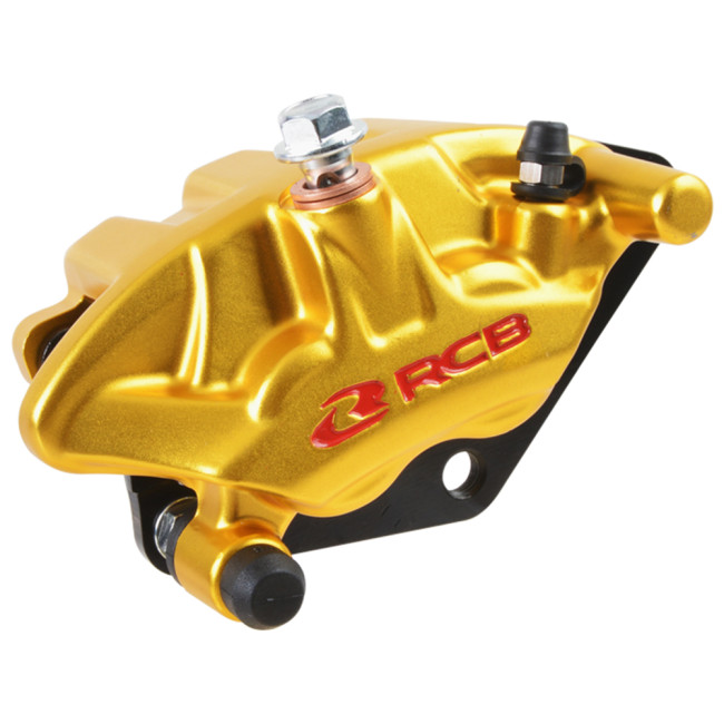 Δαγκάνα Εμπρός Φρένου Yamaha Crypton-X 135 Διπίστονη Monoblock S3-Series Χρώμα Χρυσό Racing Boy