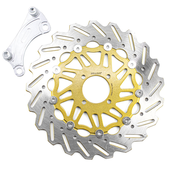 Δισκόπλακα Oversize Crypton-X 135 με Χρυσό Κέντρο και Αντάπτωρα Allien Shark