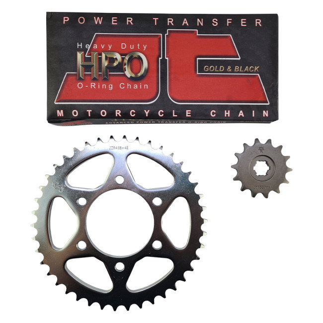 Σετ Γρανάζια και Αλυσίδα HROGB JT MODENAS X-Cite 135 (14-42-428)