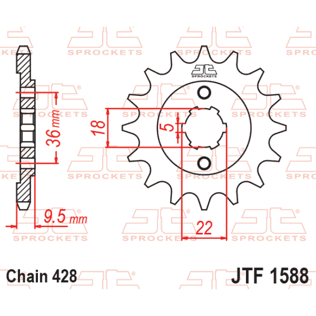 ΓΡΑΝΑΖΙ ΕΜΠΡΟΣ YAMAHA XT 250T JT 1588-19