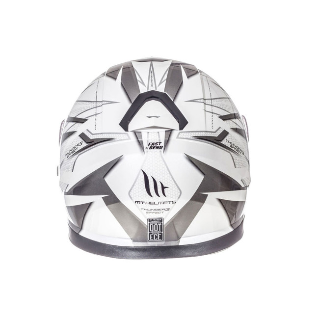 Κράνος MT Thunder 3 SV Effect Άσπρο Pearl/Ασημί/Ανθρακί