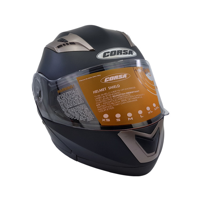 Κράνος Corsa CF157 Flip Up DVS Χρώμα Μαύρο Ματ (02)