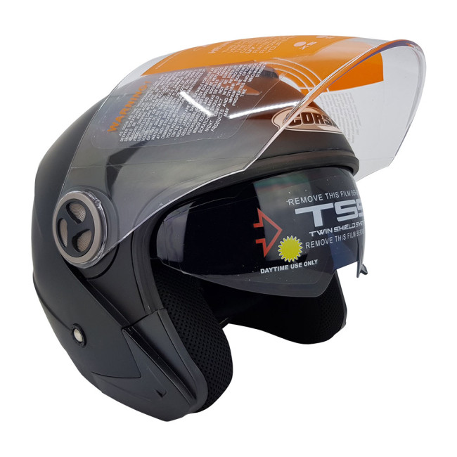 Κράνος Corsa CX207 Jet DVS Χρώμα Μαύρο Ματ (02)