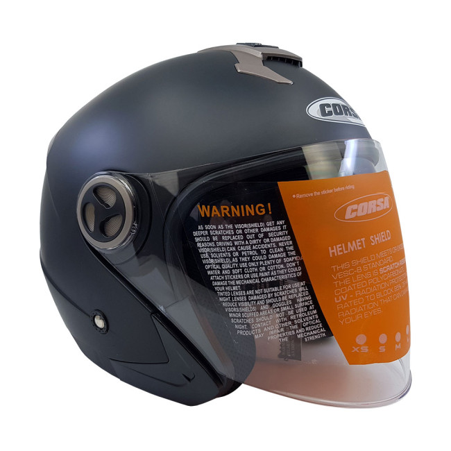 Κράνος Corsa CX207 Jet DVS Χρώμα Μαύρο Ματ (02)