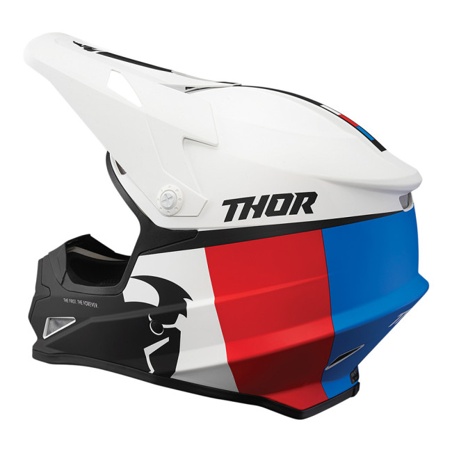 Κράνος Thor Racer Χρώμα Άσπρο/Μαύρο/Κόκκινο/Μπλε Μέγεθος Medium