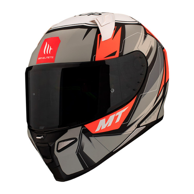 Κράνος MT Revenge 2 Xavi Vierge Χρώμα Fluo Κόκκινο/Mat Pearl