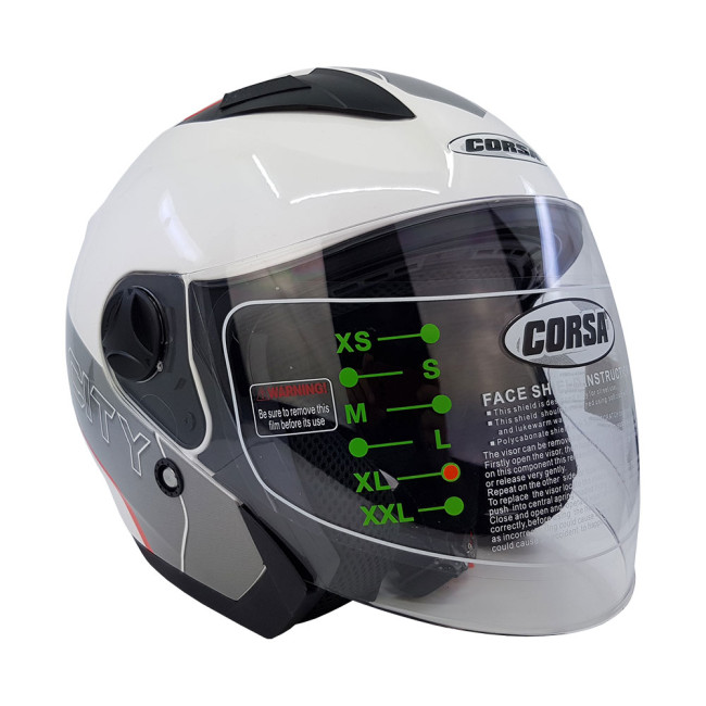 Κράνος Jet Corsa CX 205 Χρώμα Άσπρο με Γραφικά (45)