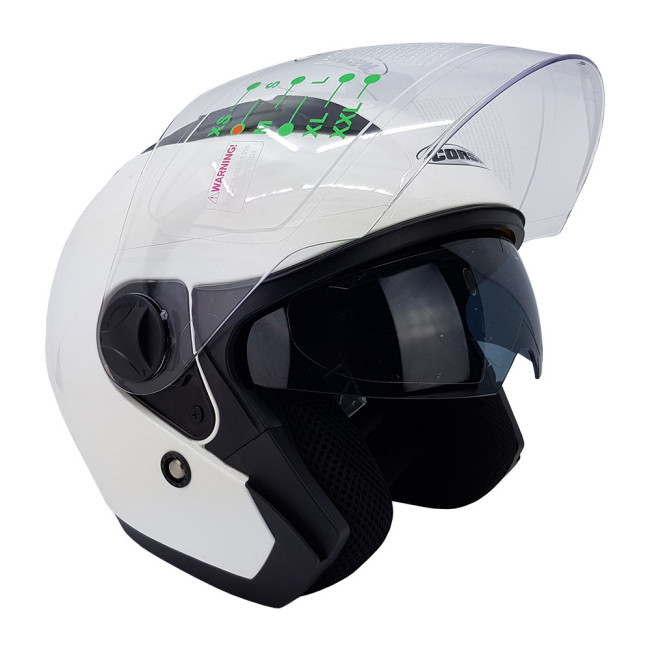 Κράνος Jet Corsa CX 205 Χρώμα Άσπρο Γυαλιστερό