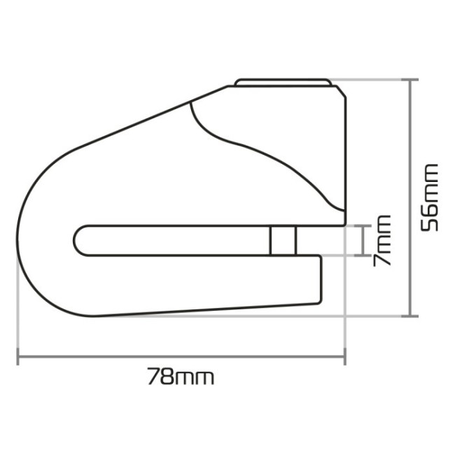 ΚΛΕΙΔΑΡΙΑ ΔΙΣΚΟΦΡΕΝΟΥ XD10 DISK LOCK 10MM YELLOW/BLACK OXFORD