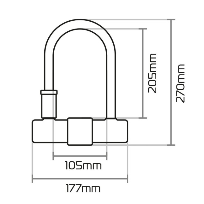 ΠΕΤΑΛΟ Magnum U-lock (170x315mm) OXFORD LK224