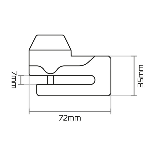 ΚΛΕΙΔΑΡΙΑ ΔΙΣΚΟΦΡΕΝΟΥ Mini T Disk Lock Yellow 5.5mm OXFORD LK291