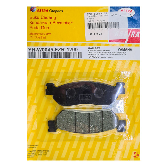 Τακάκια FA275 Crypton 105 Εμπρός/X-Max 250 Πίσω 263TVD Aspira