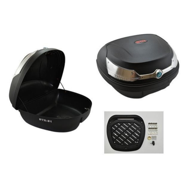 Βαλίτσα 51LT STR 0818 Χρώμα Μαύρο με Λευκά Αντανακλαστικά