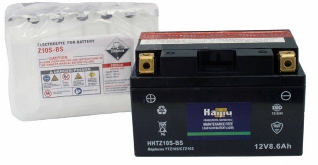 ΜΠΑΤΑΡΙΑ HAIJIU HHTZ10S-BS (150-87-93) ΚΛΕΙΣΤΟΥ ΤΥΠΟΥ ΜΕ ΥΓΡΑ 12V 8.6AH  (YTZ10S-BS)